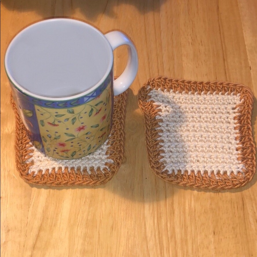 NEW Crochet Toast Coasters (2 Pack) - Picture 4 of 8
